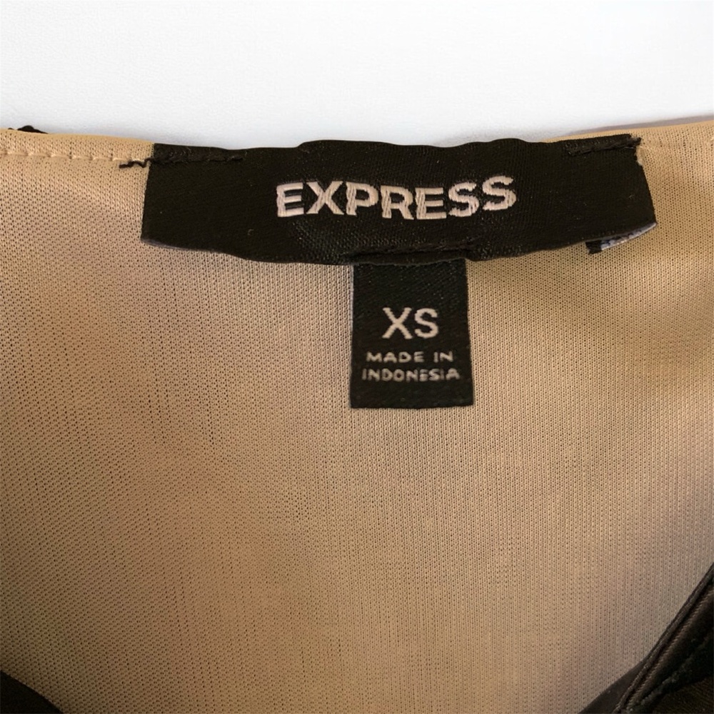 Express Black Nude Bustier Lace Tank Blouse Top Size XS - Picture 2 of 7